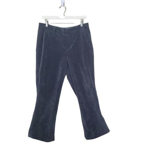 COLDWATER CREEK Womens‎ Pants 12 Trouser Fit Cord Corduroy Velvet Gray High Rise - Picture 1 of 8